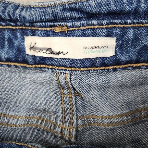 KanCan Womens Button Fly Size 29 Denim Cut Off High Rise Bermuda Jean Shorts - Picture 8 of 11